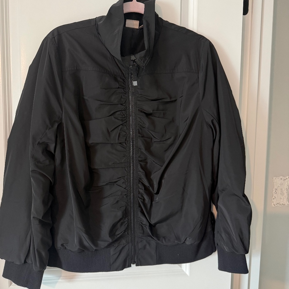 Chico's Black Bomber Jacket Sz. Large